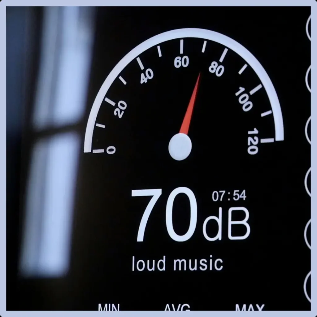 A volume control shows 70dB.