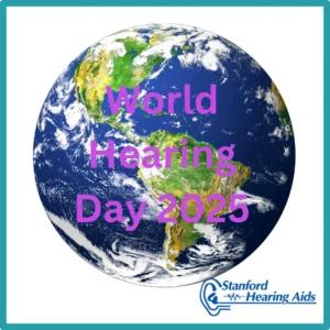 Planet earth has, "World Hearing Day 2025" written across it.