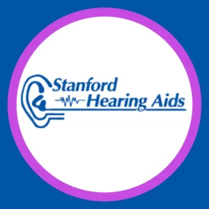The Stanford Hearing Aids logo sits on a white background. 