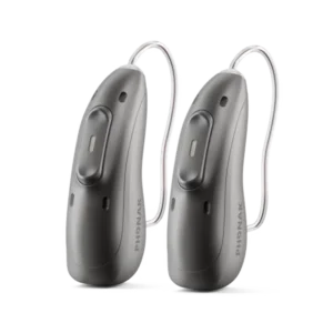 Phonak EON Sphere hearing aids on a white background.