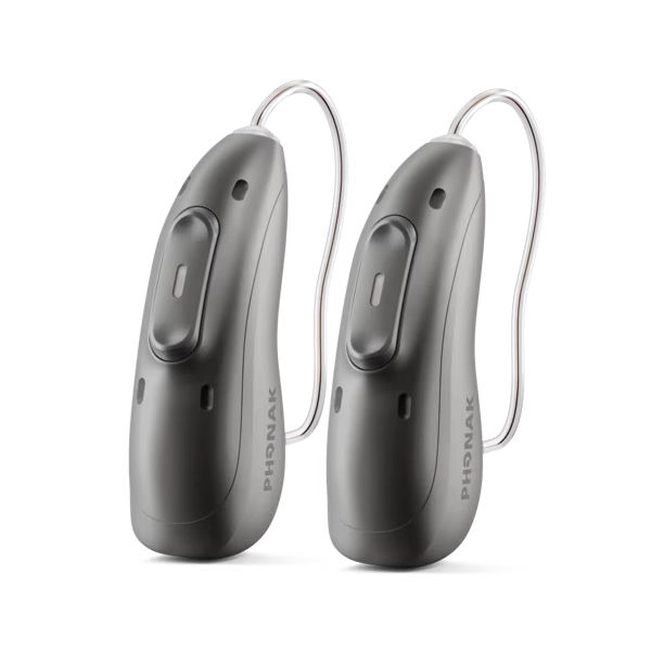 Phonak EON Sphere hearing aids on a white background.