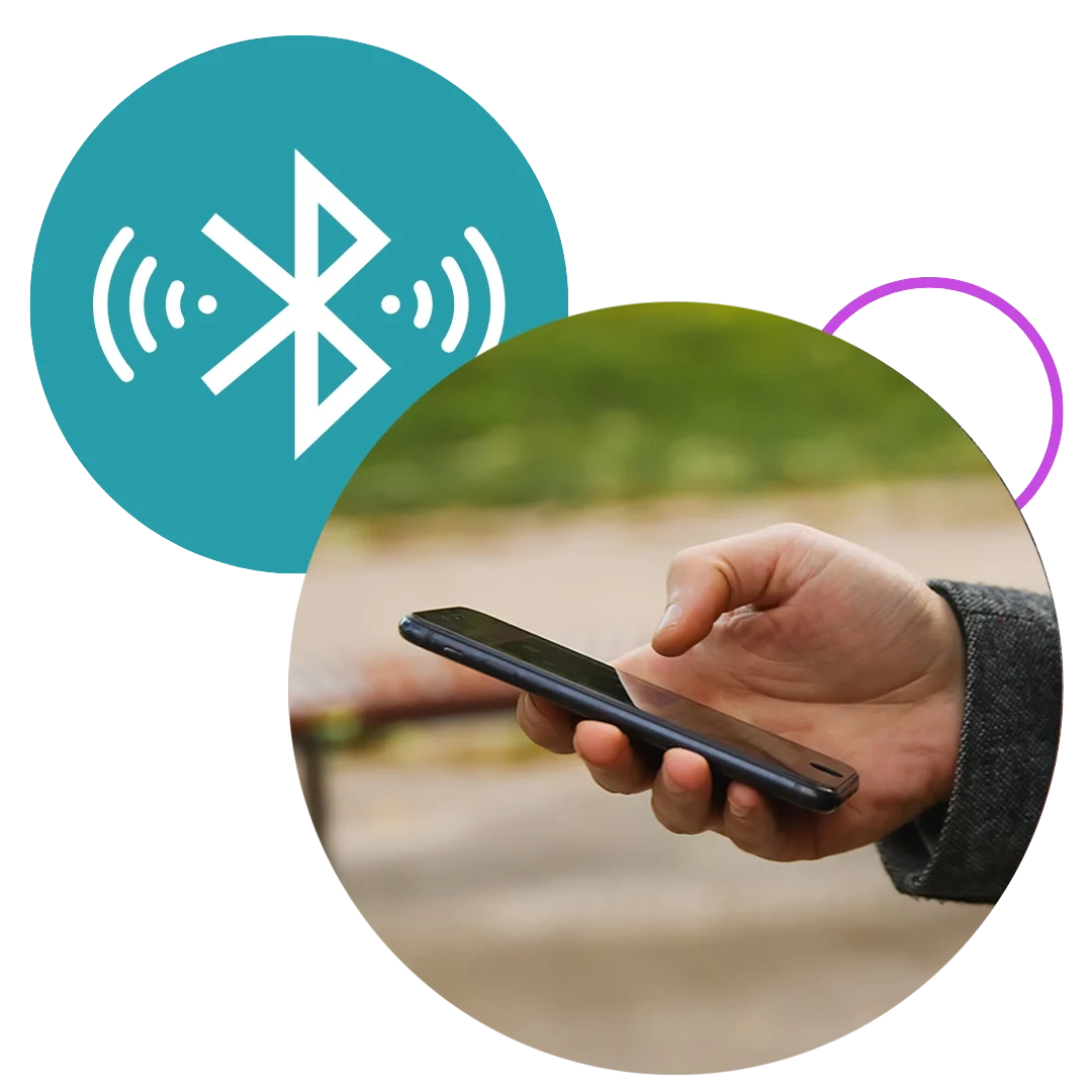 phone and bluetooth symbol